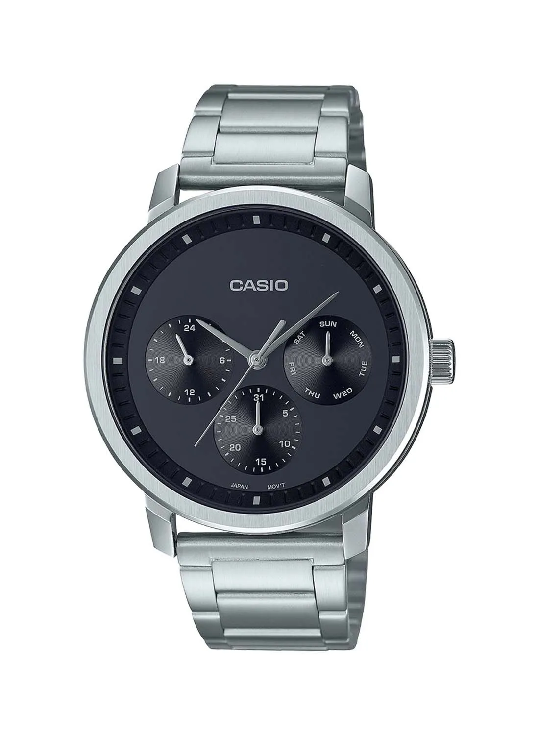 CASIO Analog Round Waterproof Wrist Watch With Stainless Steel MTP-B305D-1EVDF