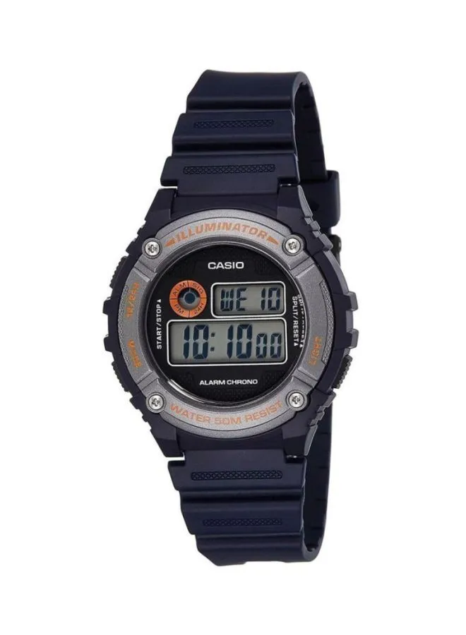 CASIO Boys' Resin Digital Quartz Watch W-216H-2BVDF - 44 mm - Blue