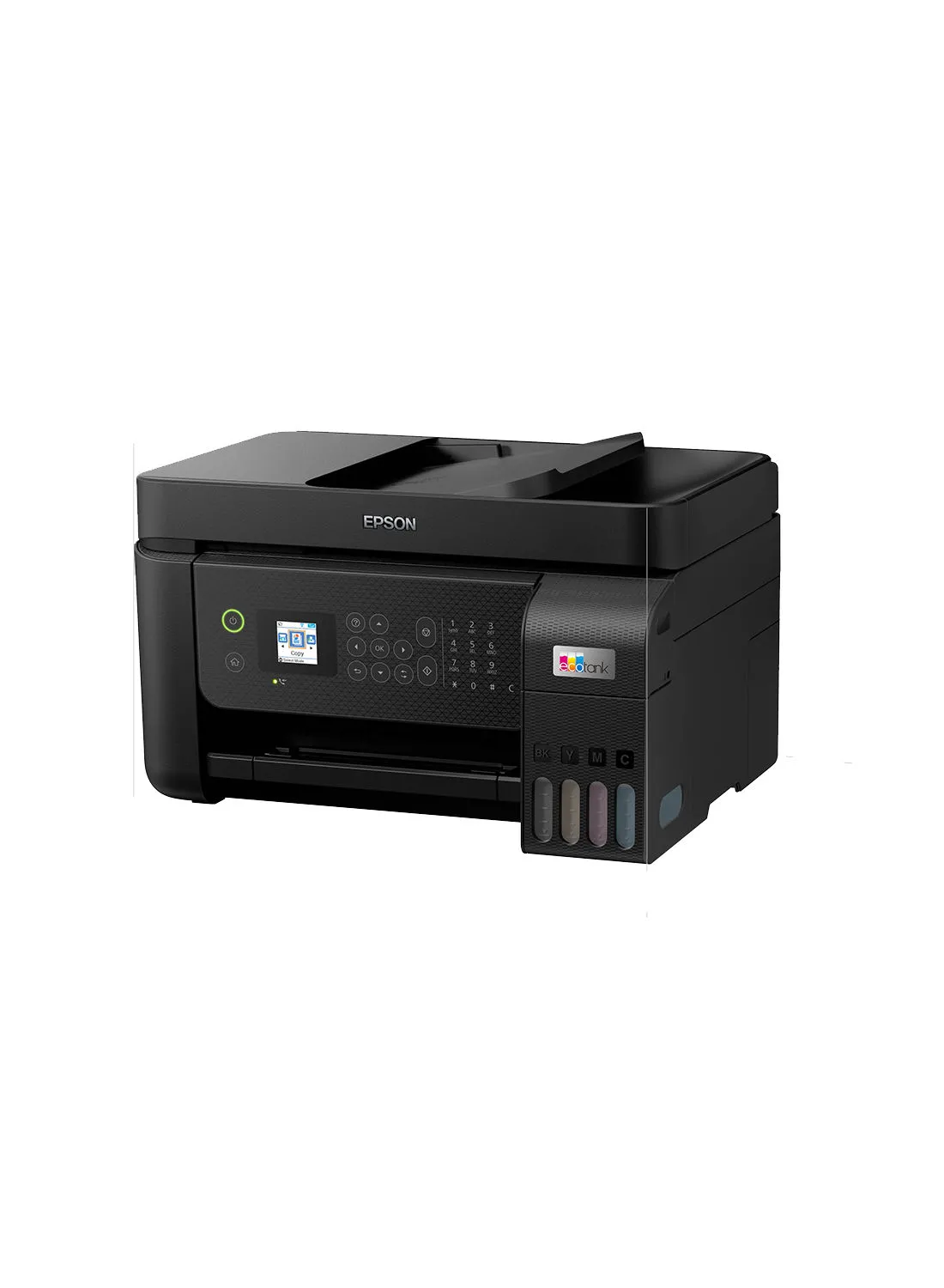 طابعة Epson EcoTank L5290 Office Ink Tank طابعة A4 ملونة 4 في 1 مع ADF و Wi-Fi واتصال لوحة ذكية وشاشة LCD ، أسود