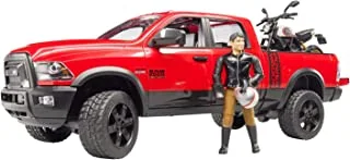 Bruder Ram 2500 Power Wagon with Ducati Scrambler Desert Sled and Driver Vehicles Toy