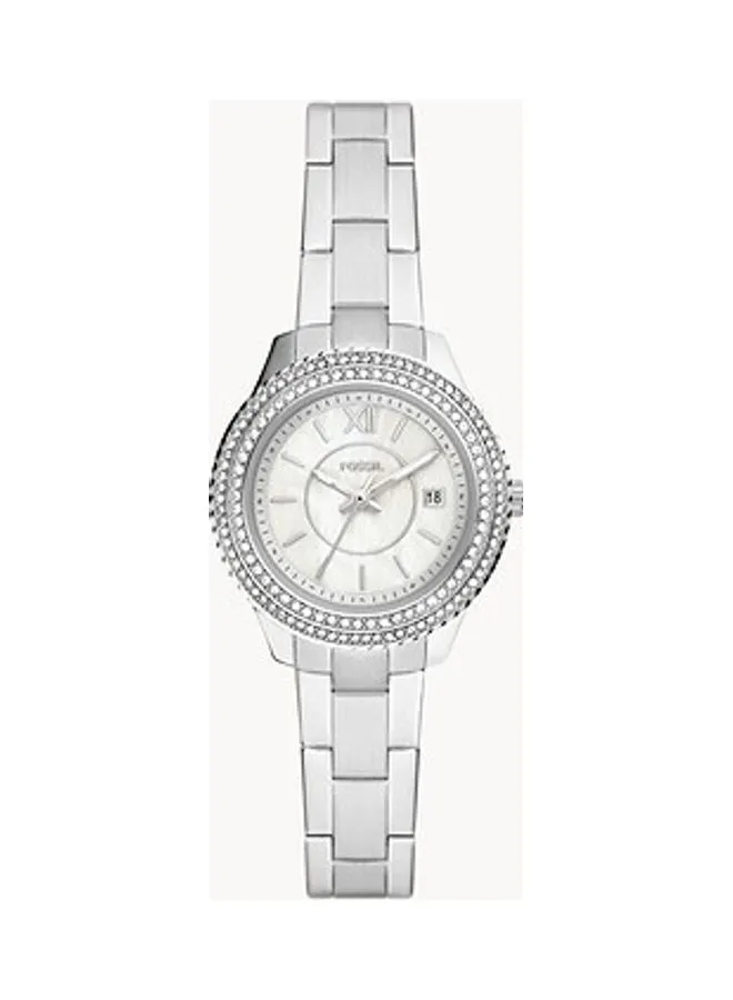FOSSIL Women's Analog Round Wrist Watch With Stainless Steel Strap ES5137