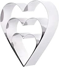 3-Piece Heart Shaped Cake Baking Tool Silver