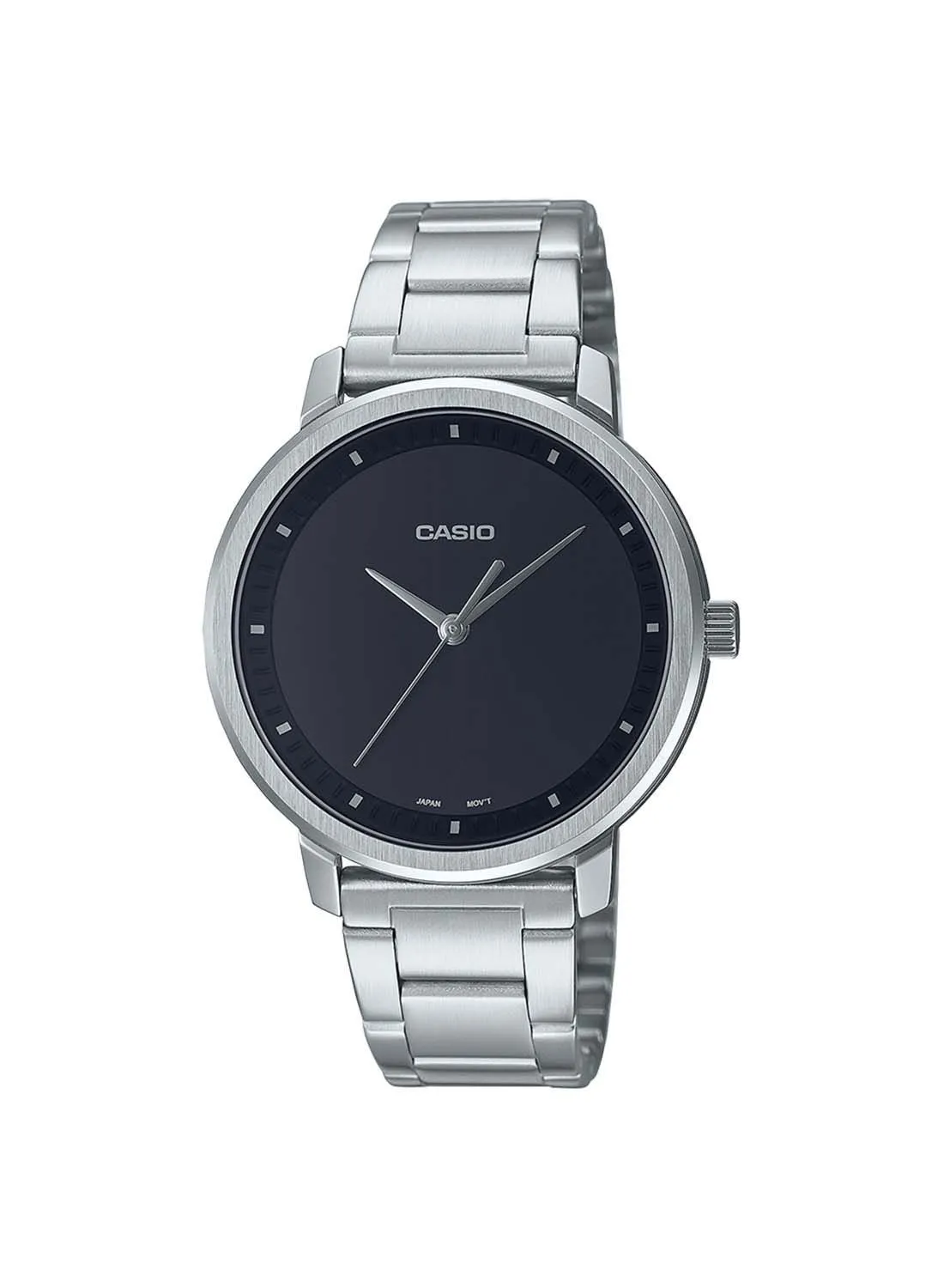 CASIO Analog Round Waterproof Wrist Watch With Stainless Steel LTP-B115D-1EVDF
