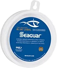 Seaguar Blue Label Fluorocarbon Fishing Line Leader, Incredible Impact and Abrasion Resistance, Fast Sinking, Double Structure for Strength and Softness