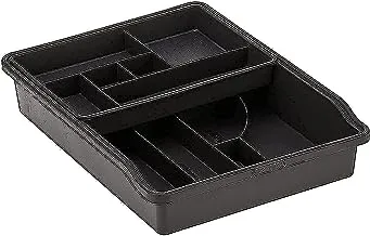 Madesmart 23-Compartment Original Junk Drawer Organizer Tray, Plastic Multipurpose Storage Bin for Drawers, Granite, M, 15611
