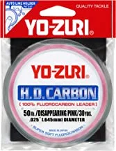 Yo-Zuri خط رائد فلوروكربوني عالي الدقة 30 ياردة ، وردي ، 50 رطلاً