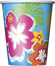 Unique Party 48256 - 9oz Hawaiian Beach Party Paper Cups, Pack of 8