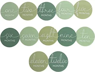 Pearhead Acrylic Monthly Milestone Photo Cards, Gender-Neutral Baby’s First Year Photo Prop Discs, Pregnancy Journey Milestone Markers, Sage