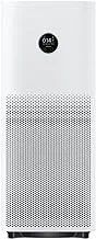 تطبيق Xiaomi Smart Air Purifier 4 Pro / التحكم الصوتي ، مناسب للإصدار العالمي من منظف الهواء الذكي للغرفة الكبيرة ، 500 M3 / H Pm Cadr ، شاشة Oled تعمل باللمس - تطبيق Mi Home يعمل مع Alexa - أبيض