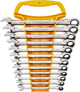 GEARWRENCH 12 Pc. 12 Pt. Ratcheting Combination Wrench Set, Metric - 9412, One Size