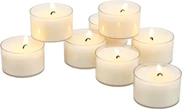 Stonebriar 96 Pack Unscented 6 to 7 Hour Extended Burn Time Clear Cup Tea Light Candles