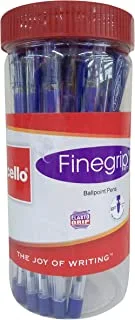 Cello Finegrip Ballpoint Pen - Blue, Pack of 25