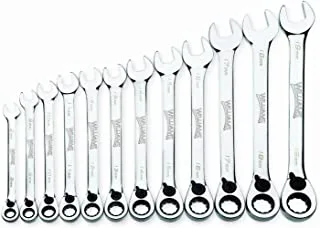 Williams MWS-12RC 12-Piece Metric Reversible Ratcheting Combination Wrench Set