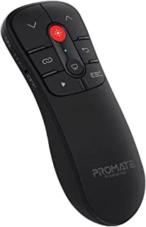 Promate Wireless Presenter, Compact 2-in-1 Type-C and USB PPT Presenter Laptop Clicker with 50m Range Laser Pointer, 2.4GHz RF Transmission, 10m Range and Functional Buttons for MacBook Pro,ProPointer