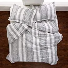 DONETELLA 300 Thread Count 3-Piece Cotton Duvet Set King Size, Luxury Soft Sateen 100% Long Staple Cotton Double Bedding (Without Duvet Filler/Insert) (طقم لحاف سرير فندقي)