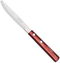 ترامونتينا - 4 سكاكين مائدة مقاومة للحرارة والماء بمقبض خشبي ضمان 5 سنوات