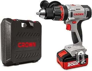 CROWN Cordless screwdriver drill 13mm, 20v