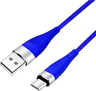 Samsung Cable Flat, Micro Usb Cable Compatible With Galaxy S7, S6, Note, NexUS, Nokia, Ps4, 2 Meter Dz-Sm02 ( Blue )