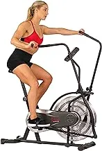 Sunny Health & Fitness Zephyr Air Bike, Fan Exercise Bike with Unlimited Resistance and Device Mount - SF-B2715, Black, One Size
