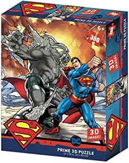 Prime 3D Puzzles - DC Comics - Superman vs Doomsday 300 قطعة بازل ، متعدد الألوان