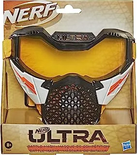 قناع Nerf Ultra Battle - حزام رأس قابل للتعديل ، تصميم مسامي - واقي للوجه يمكن ارتداؤه لمحارب Nerf Ultra