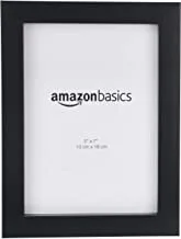 Amazon Basics Rectangular Photo Picture Frame, 12.7 cm x 17.78 cm, Pack of 2, Black