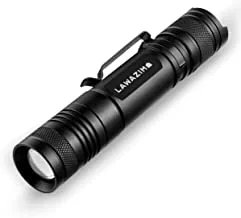 Lawazim Rechargeable Tactical Flashlight | Aluminum Frame | Zoomable With 5 Modes | Lithium Ion Battery Included| Perfect for camping | Outdoors | around the house and many other uses