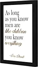 Lowha Lwhpwvp4B-491 As Long As You Know Wall Art Wooden Frame Black Color 23X33Cm By Lowha