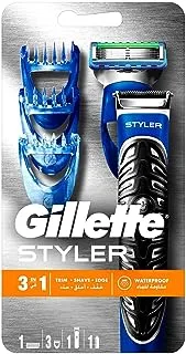 Gillette Fusion ProGlide Styler ، أداة تشذيب اللحية وشفرة قوية ، عدد 1