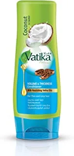 Vatika Naturals Volume & Thickness Conditioner | Enriched With Coconut & Castor | Rapid Repair | For Thin & Limp Hair - 200ml