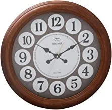 Wall Clock By Dojana, Brown And White, GD932 And 1, 1, Wood