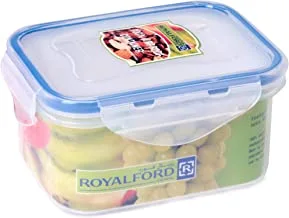 Royalford 500mlMeal Prep | Transparent Food Container | Bpa Free, ReUSable, Airtight Food Storage Tray With Snap Locking Lid | Microwavable, Freezer & Dishwasher Safe| Bento Lunch Box