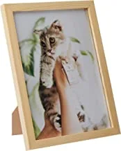 لوحة جدارية على شكل قطة من لووا مع مقلاة خشبية مؤطرة جاهزة للتعليق للمنزل ، غرفة النوم ، غرفة المعيشة والمكتب ، ديكور المنزل مصنوع يدويًا ، لون خشبي 23 × 33 سم من LOWHA