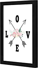 LOWHA LWHPWVP4B-178 love Rose Arraw Wall art wooden frame Black color 23x33cm By LOWHA