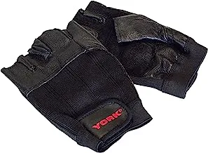 YORK FITNESS LEATHER GLOVES 60046-L