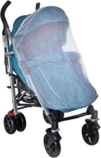 Skidoo Light Weight Aluminium Frame Luxury Stroller with Foot Cover and Mosquito Net, Blue
