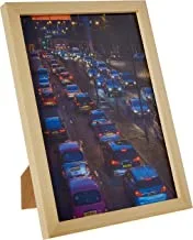 LOWHA Cars on Road during Sunset Wall Art with Pan Wood framed Ready to hang for home, bed room, office living room Home decor hand made wooden color 23 x 33cm By LOWHA