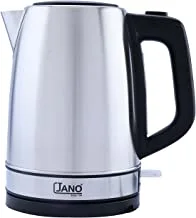 JANO 1.7Liter 2200W Electric Cordless Kettle Stainless Steel Body, Stainless Steel E03214 2 Years warranty