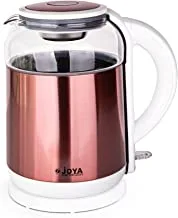 JOYA ELECTRIC KETTLE 1.8 LITERS GLASS & S/S COLOR: WHITE & ROSE, 19-160