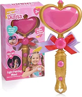 Wow! Stuff Love Diana HairBRush Light Painting Wand With Sounds | Light Up Hair BRush, Role Play And Dress-Up Accessory | Official Toys For Kids Inspired By The Youtube, Tv And Animation Series