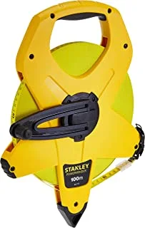 Stanley Yellow Fiberglass Open Measuring & Layout Tools 100 Metre, 2-34-777