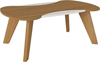 Artely Nicole Coffee Table, Freijo Brown With Off White - W 91 cm X D 54 cm X H 38 Cm
