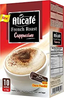 Alicafe French Roast Cappuccino Coffee, 10 Sachets, 130G - Pack Of 1