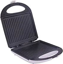ALSAIF 1400W Electric Sandwich Maker With Grill Plate, Medium Size, Stainless Steel, Easy Clean With Non-Stick & Removable Plates, White, 90573/1 2 Years warranty