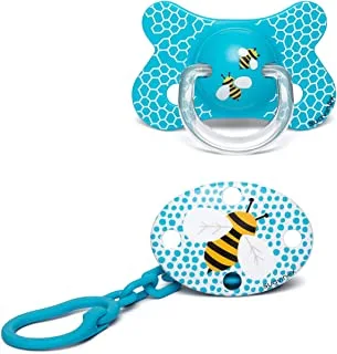 Suavinex S Soother Phy S 4-18 Months Clip Oval Bee