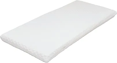 Moon Baby Quilted Crib Mattress 100 Percent Breathable and Washable with Removable Cover, White, Small Single