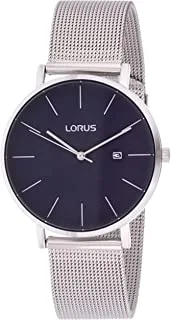 ساعة كوارتز للرجال من Lorus بسوار من الفولاذ المقاوم للصدأ ، فضي ، 20 (موديل: RH903LX8)