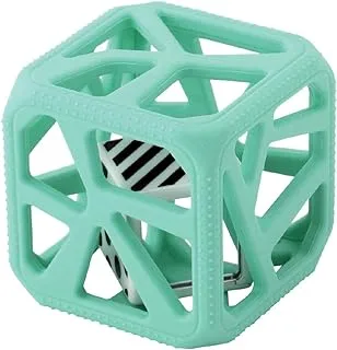Chew Cube Easy Grip Teether Rattle - Mint