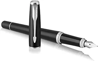 PARKER Urban Muted Black with Chrome Trim| Medium Nib Fountain Pen|With Ink Refill| Gift Box|8384, 1931600