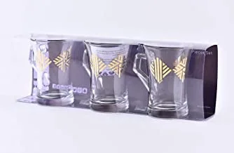 Wisteria Glass Mug set Rene Gold /3PCS
